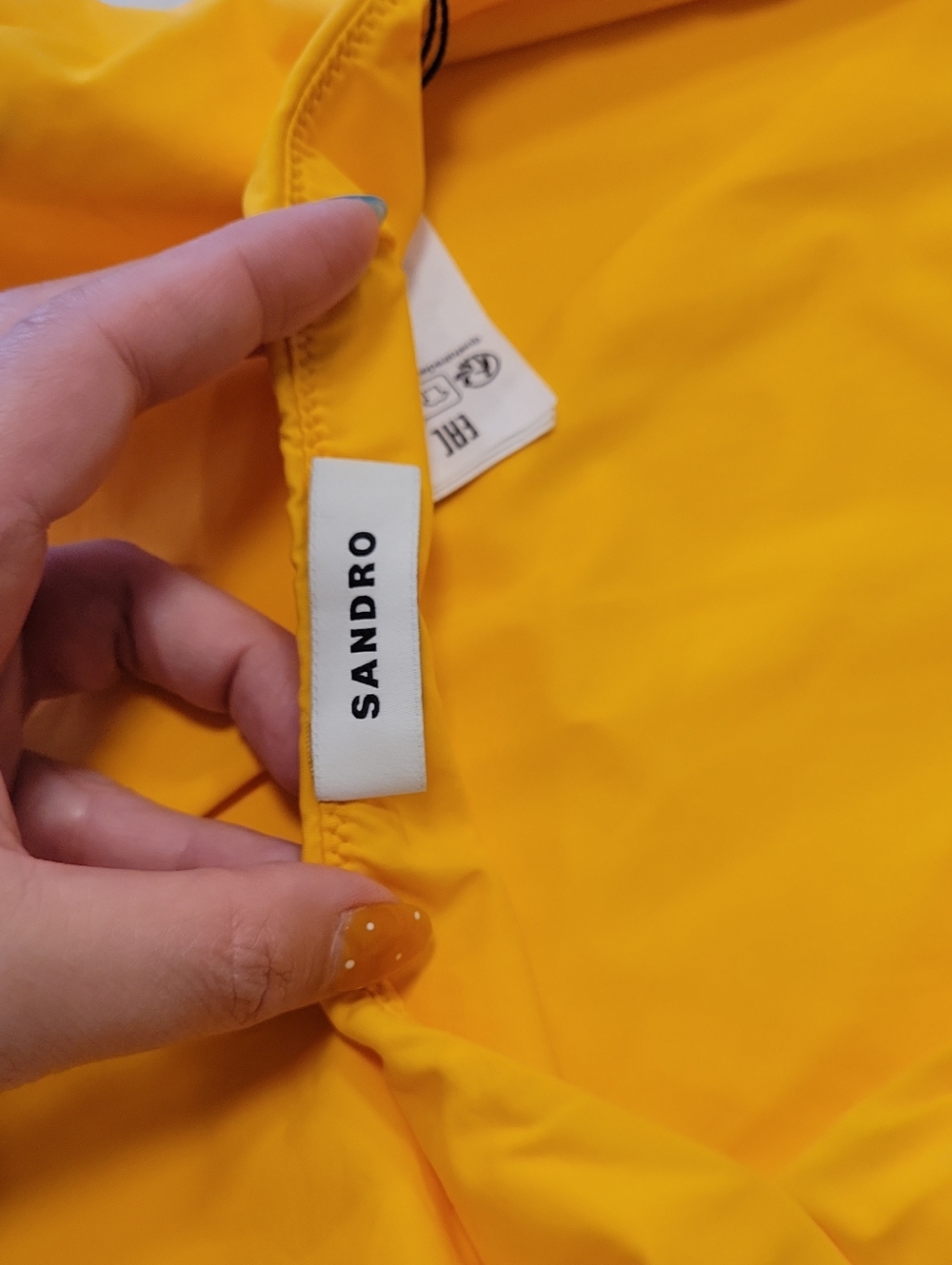 Sandro NWT Yellow One-Piece bathingsuit asymmetrical with Decorative Rings xs - Picture 5 of 10